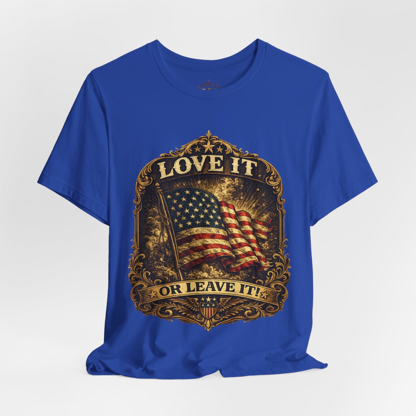 Patriotic Graphic Tee – Love It or Leave It | Vintage Style 100% Cotton T-Shirt