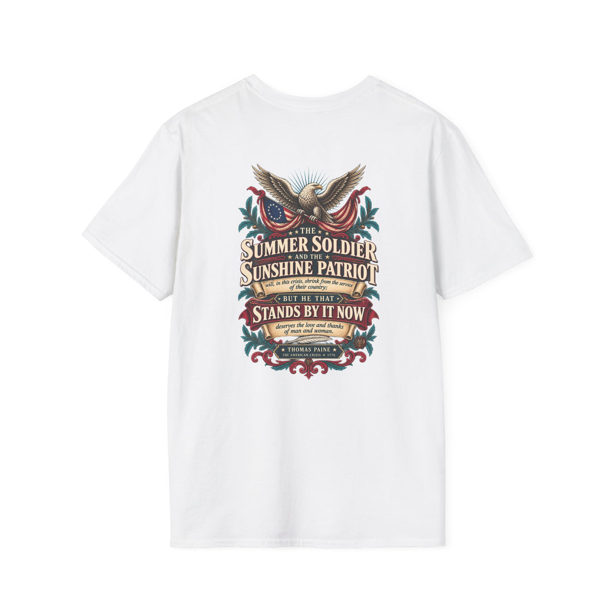 "These Are the Times That Try Men’s Souls" Thomas Paine Vintage Floral T-shirt