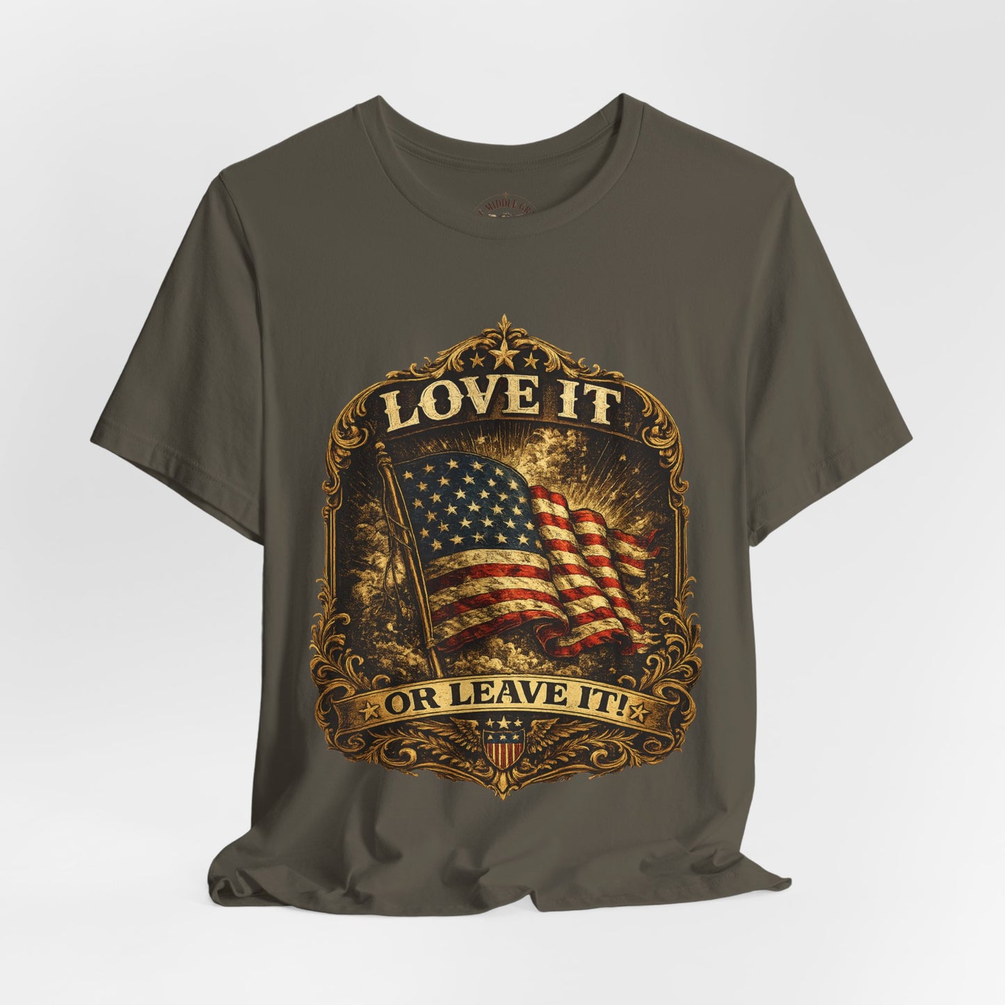 Patriotic Graphic Tee – Love It or Leave It | Vintage Style 100% Cotton T-Shirt