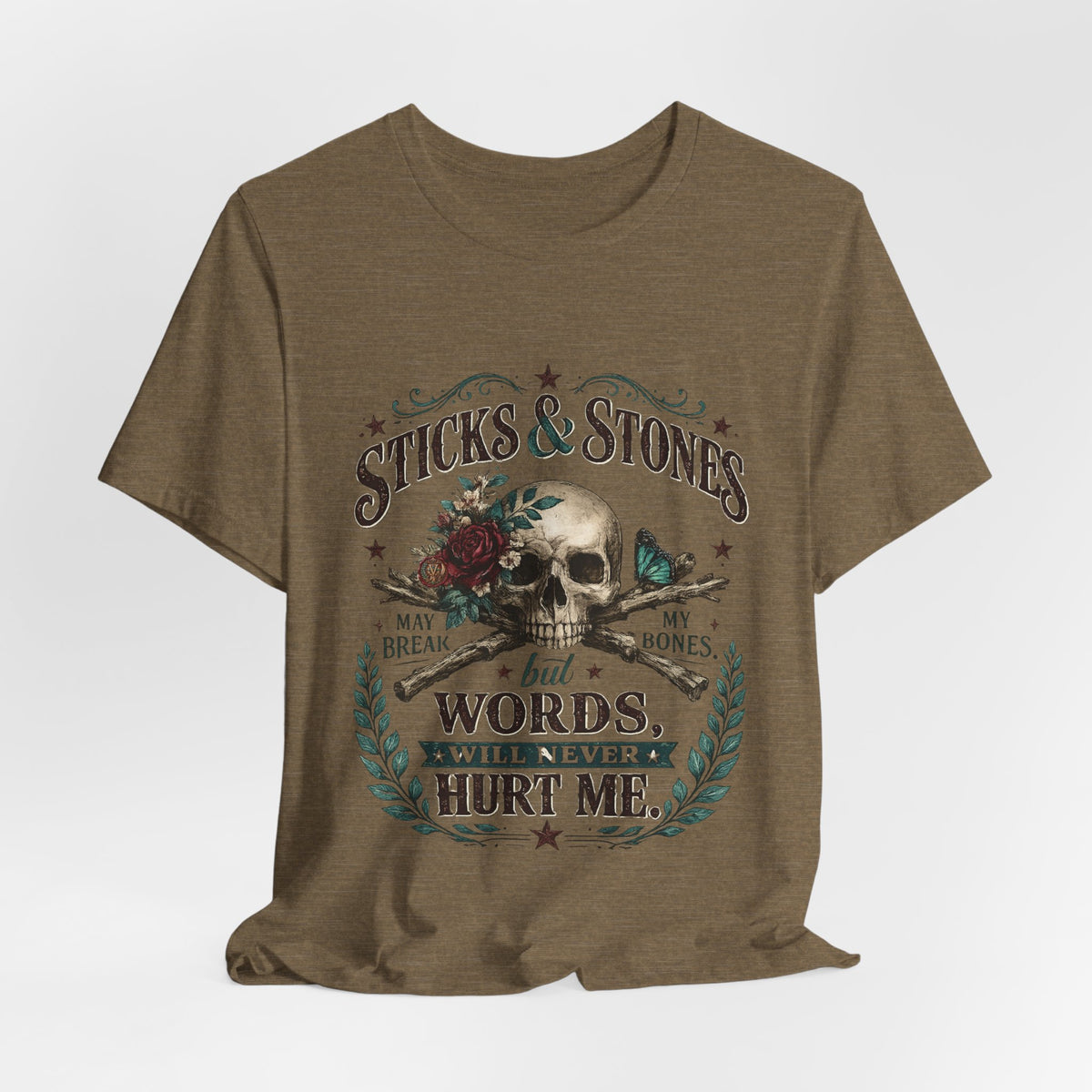 "Sticks and Stones" Classic Child's Poem 100% Cotton Tee