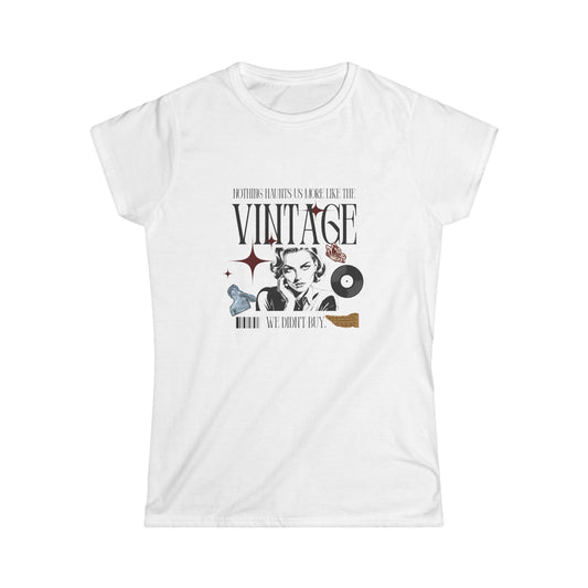 Vintage Inspired Women's White Cotton Tee
