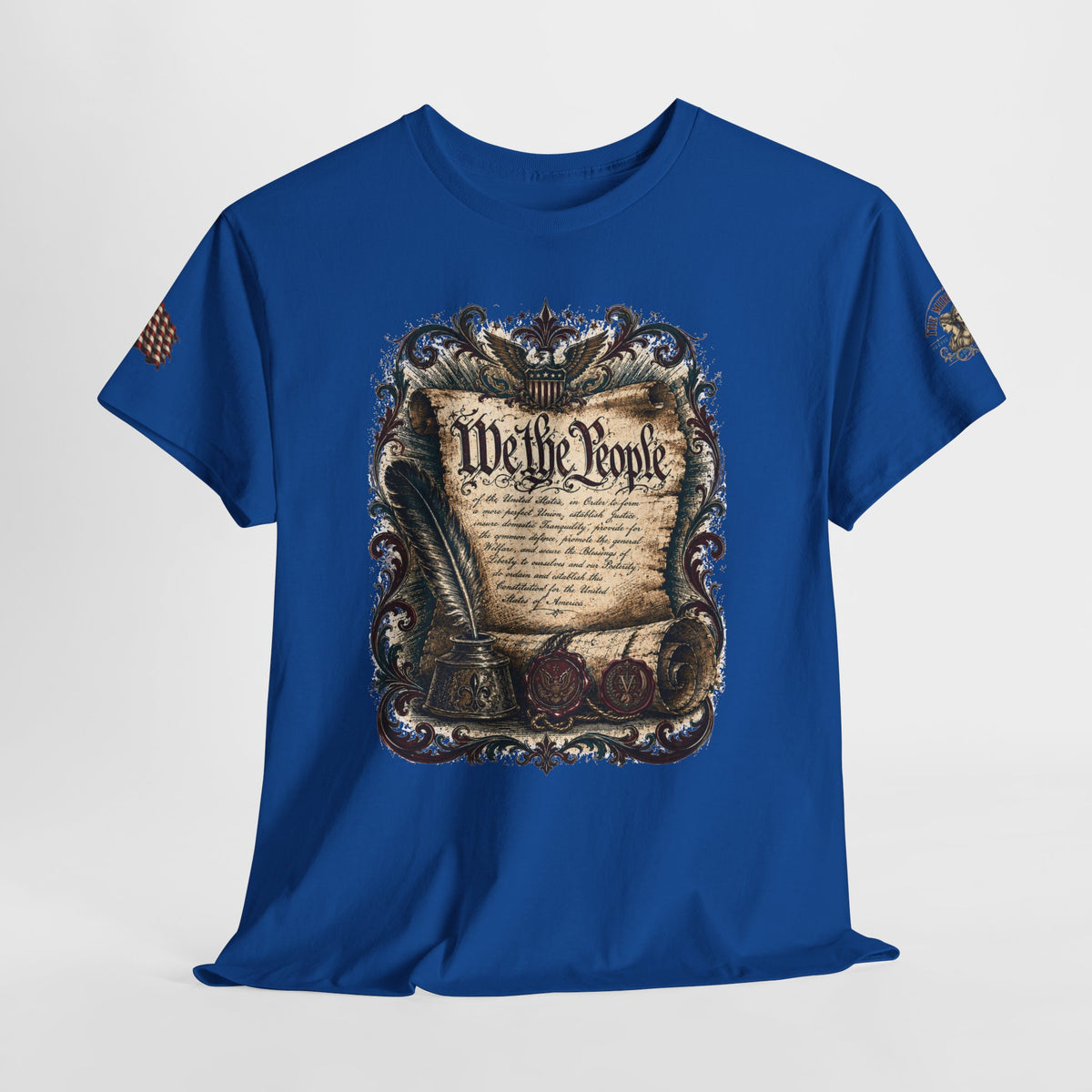 America 250 Vintage Style Constitution with Benjamin Franklin Quote Cotton Tee