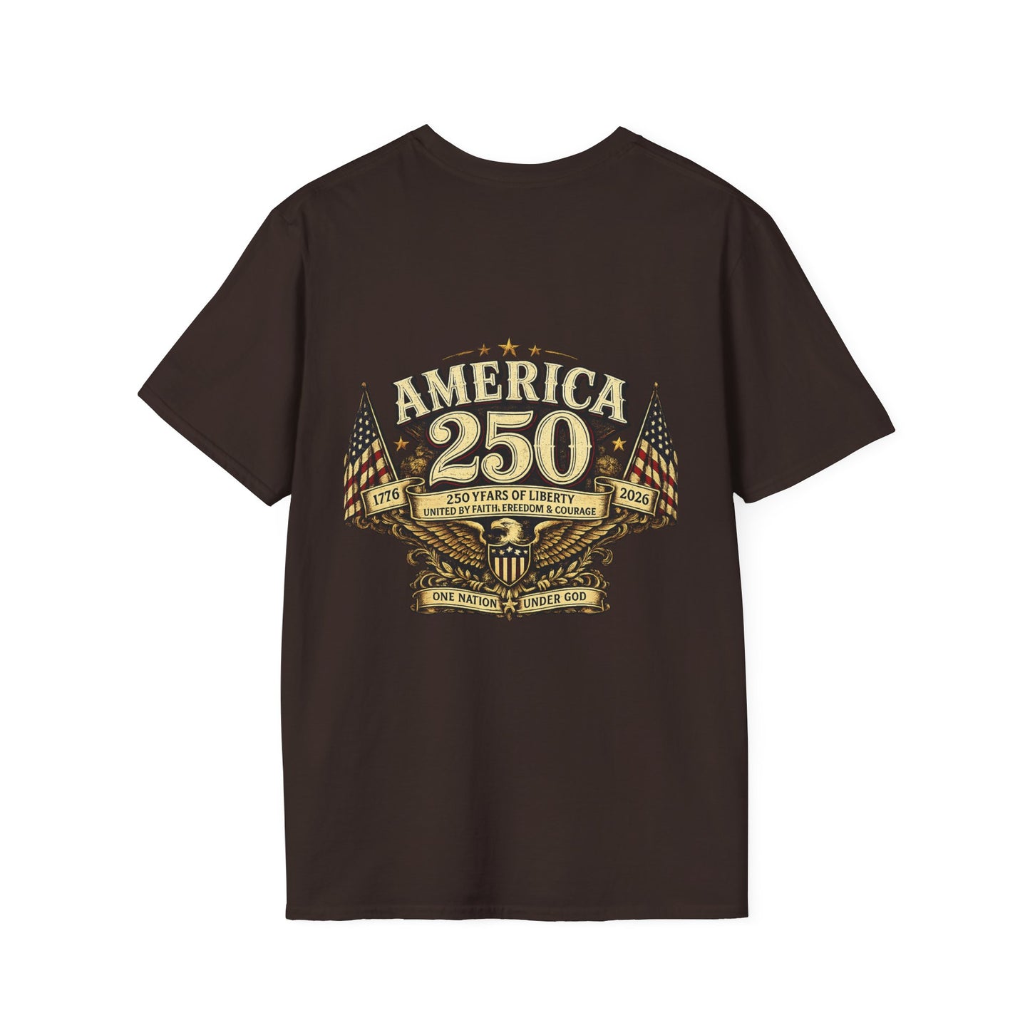 Graphic Tee – America 250 Year of the Horse | Vintage Gold Lunar New Year 100% Cotton T-Shirt