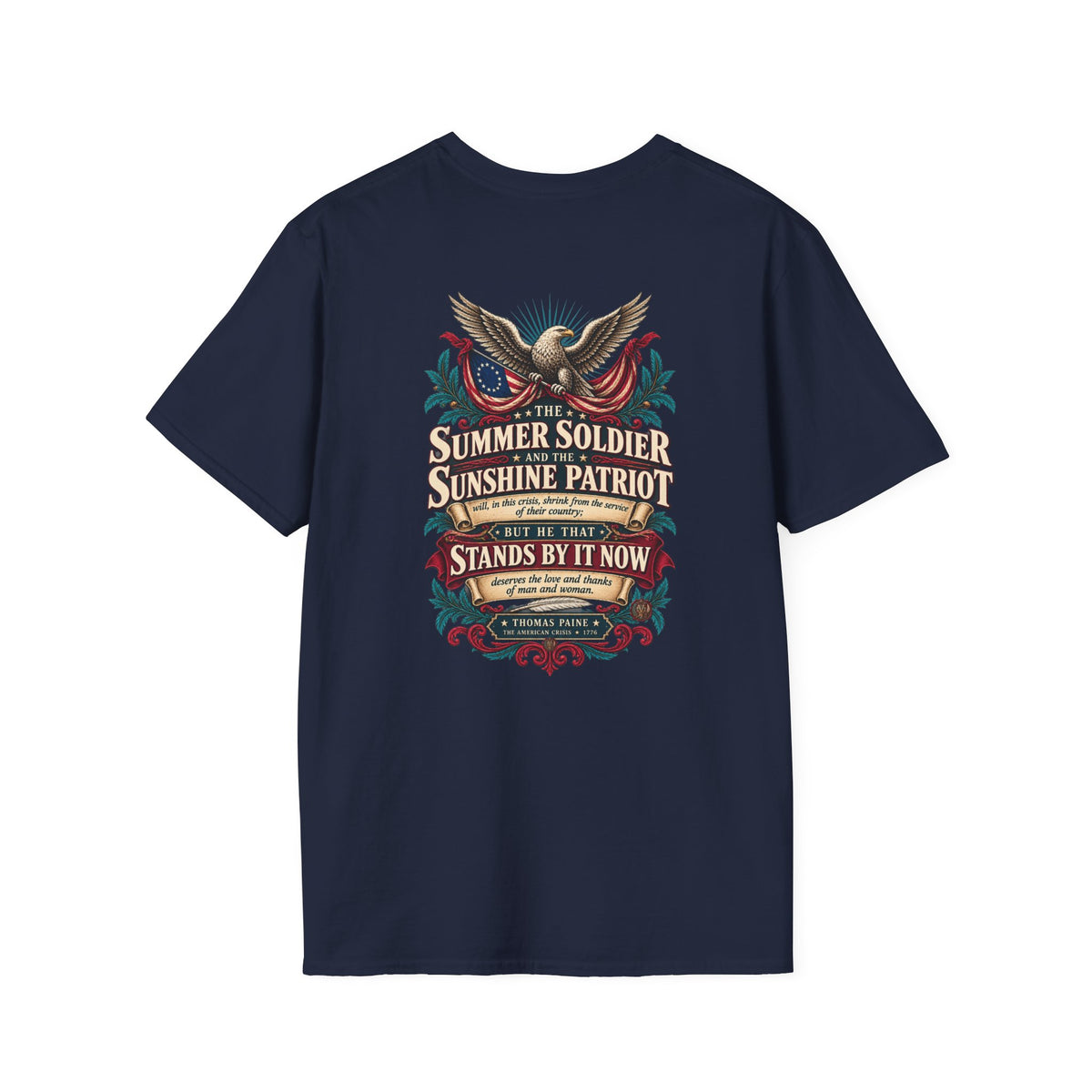 "These Are the Times That Try Men’s Souls" Thomas Paine Vintage Floral T-shirt