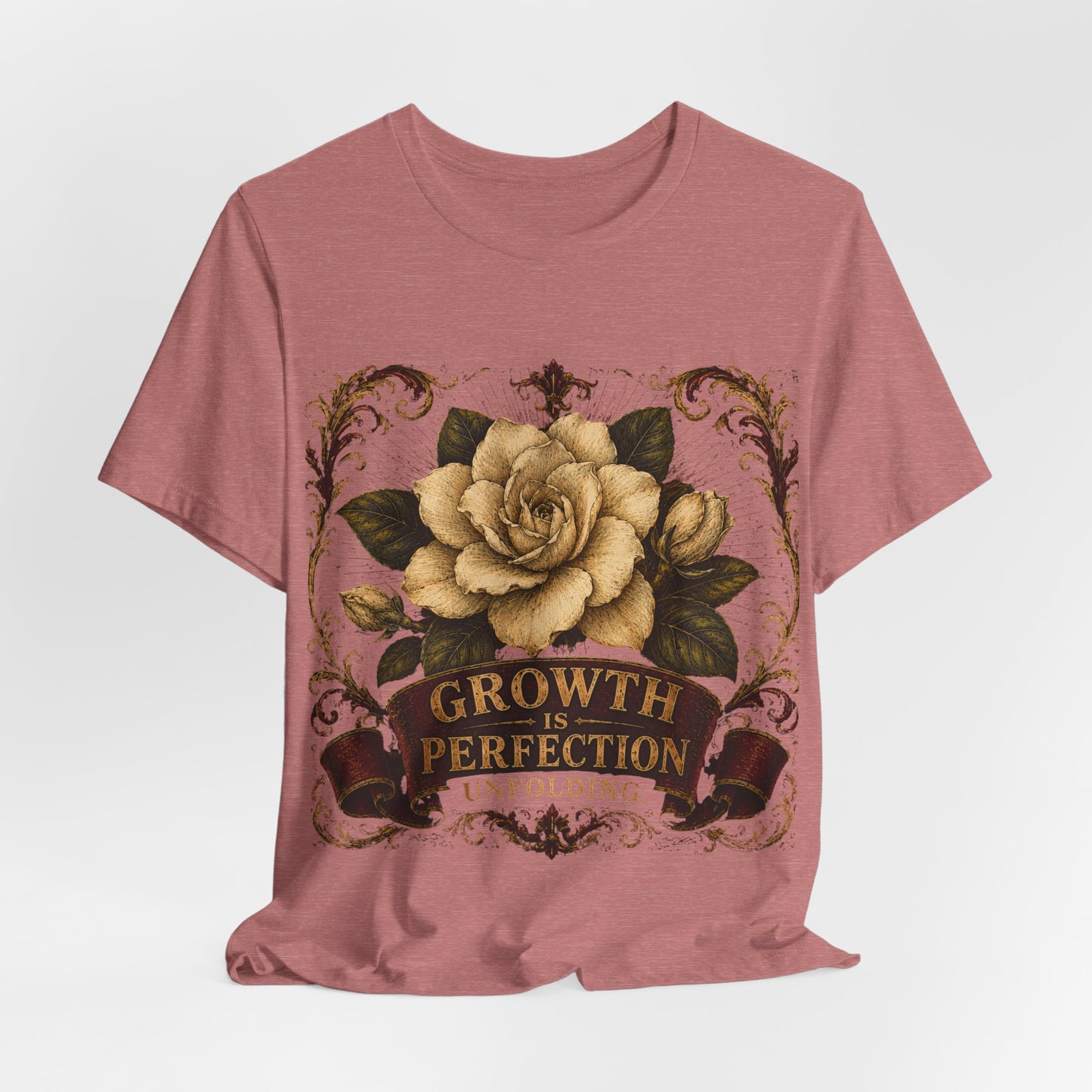 "Growth is... Perfection Unfolding" Cotton T-shirt.