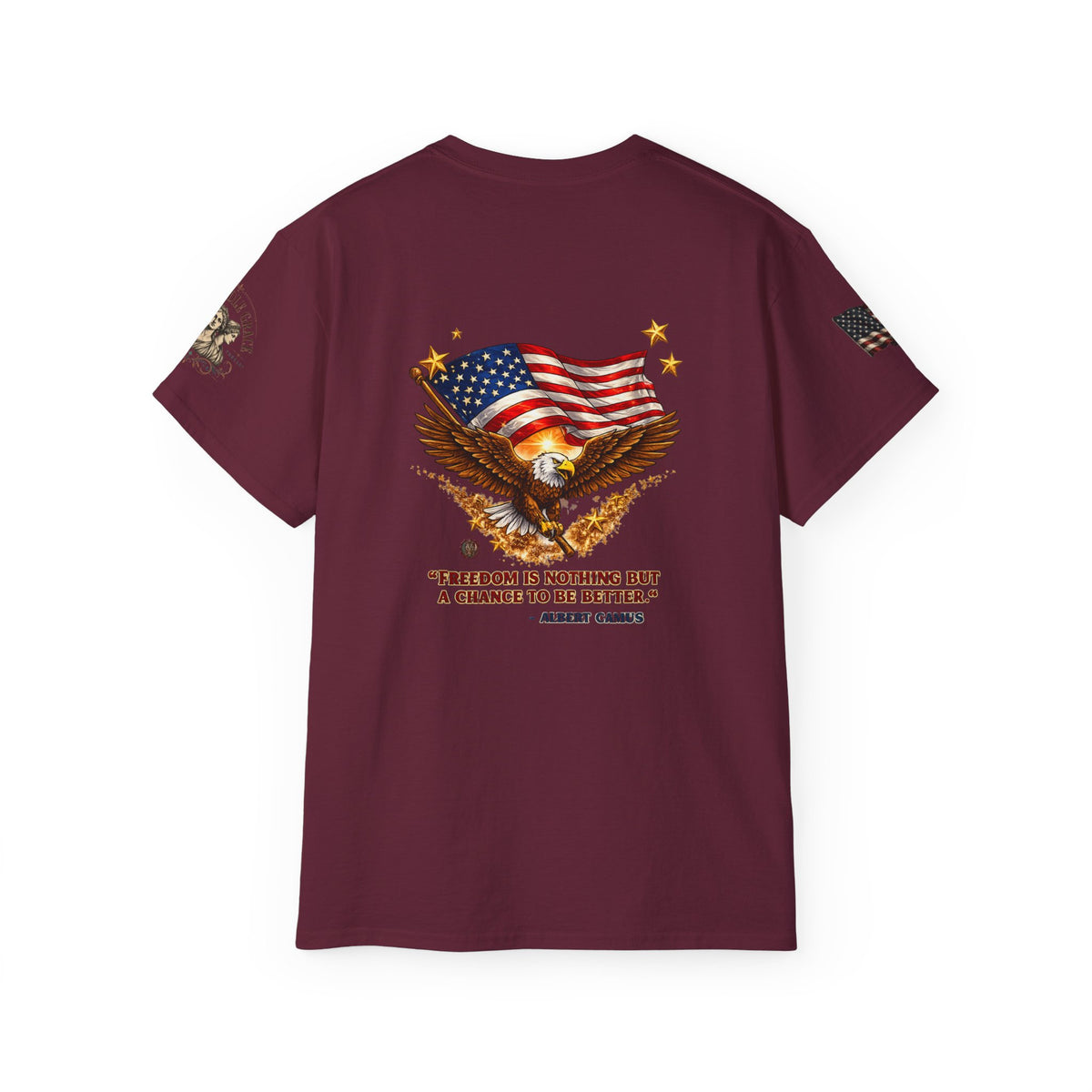 Unapologetically American Eagle Tee — '250 American' Patriotic Flag T‑Shirt