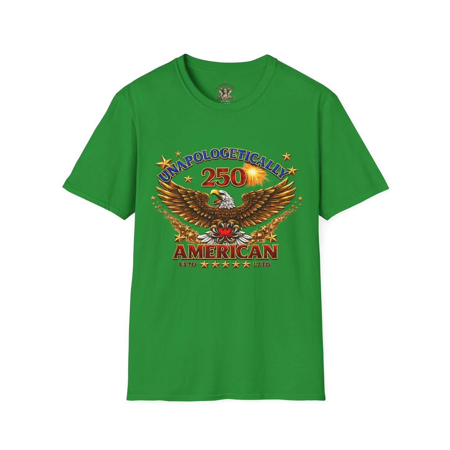Patriotic Graphic Tee – Unapologetically American | Vintage Eagle 100% Cotton T-Shirt