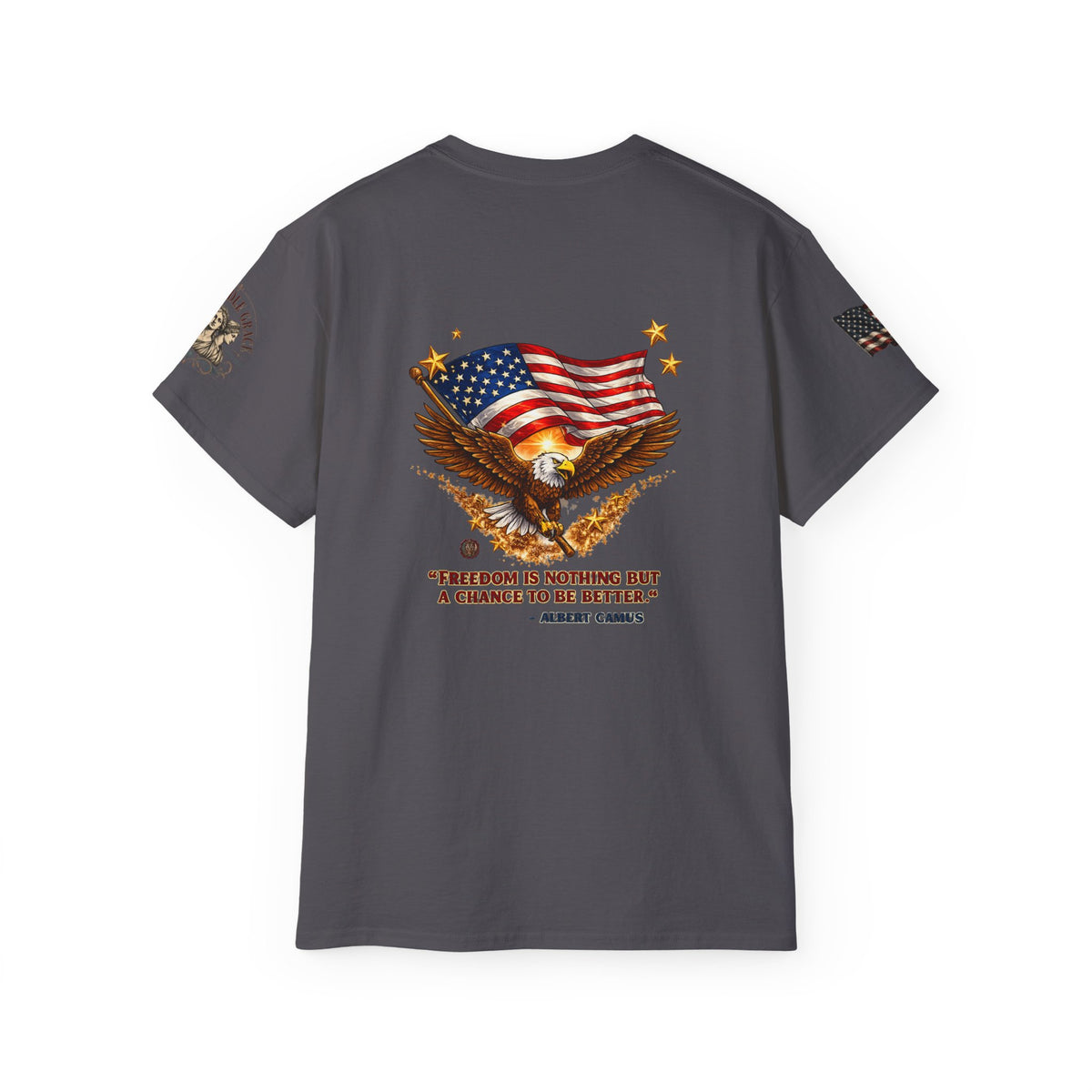 Unapologetically American Eagle Tee — '250 American' Patriotic Flag T‑Shirt