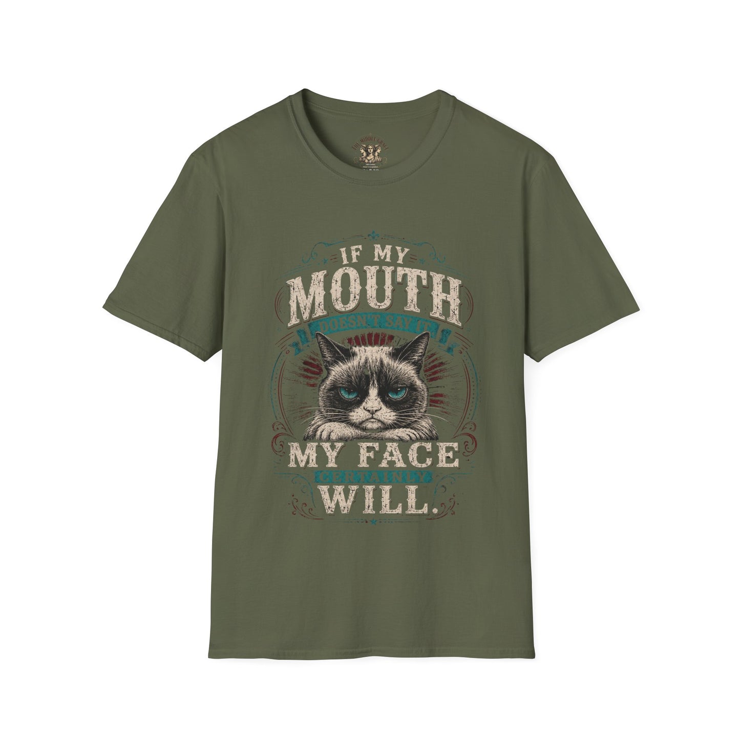 "If My Mouth Doesn’t Say It My Face Will" Grumpy Cat Tee