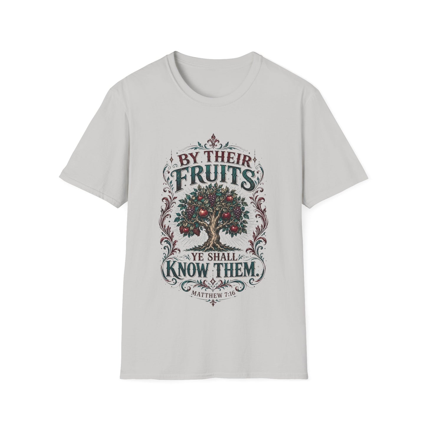 "By Their Fruits" Inspirational Graphic Tee (Matthew 7:16)