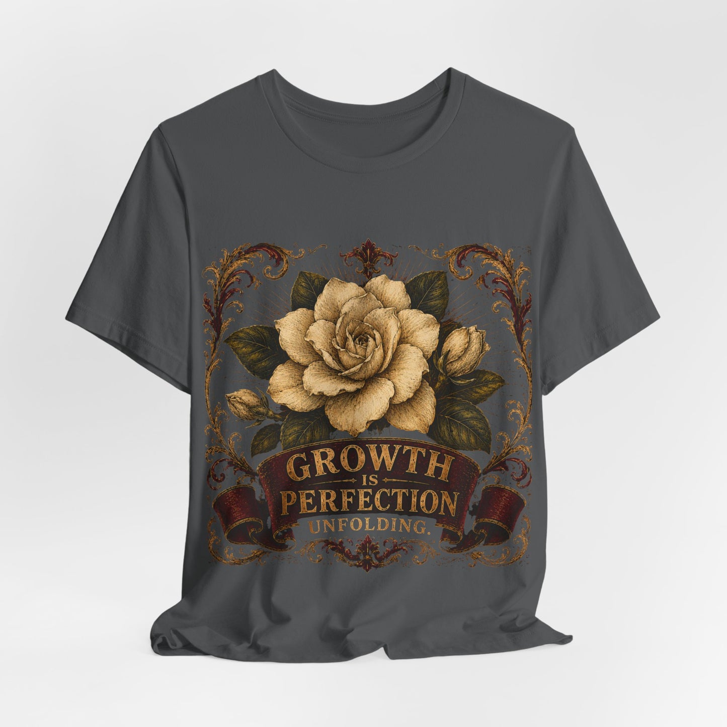 "Growth is... Perfection Unfolding" Cotton T-shirt.