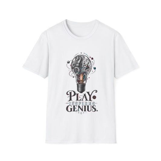 "Play Inspires Genius" Steampunk Lightbulb Graphic Tee