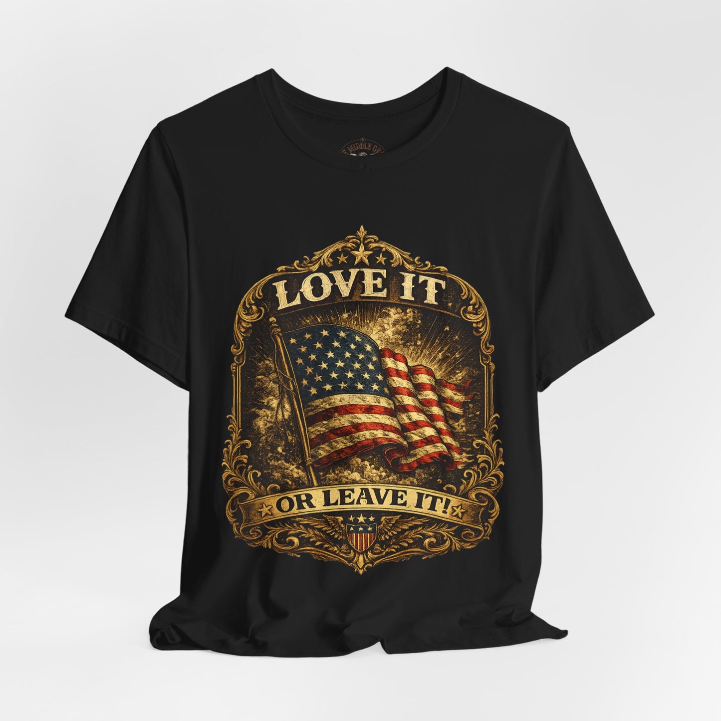 Patriotic Graphic Tee – Love It or Leave It | Vintage Style 100% Cotton T-Shirt