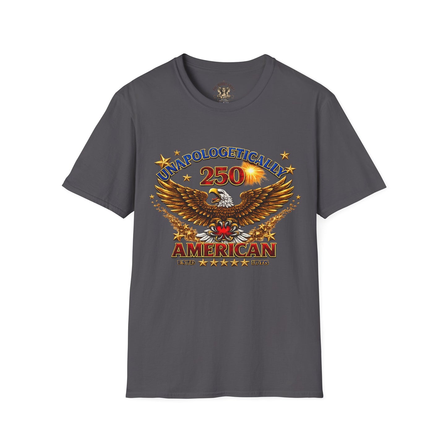 Patriotic Graphic Tee – Unapologetically American | Vintage Eagle 100% Cotton T-Shirt