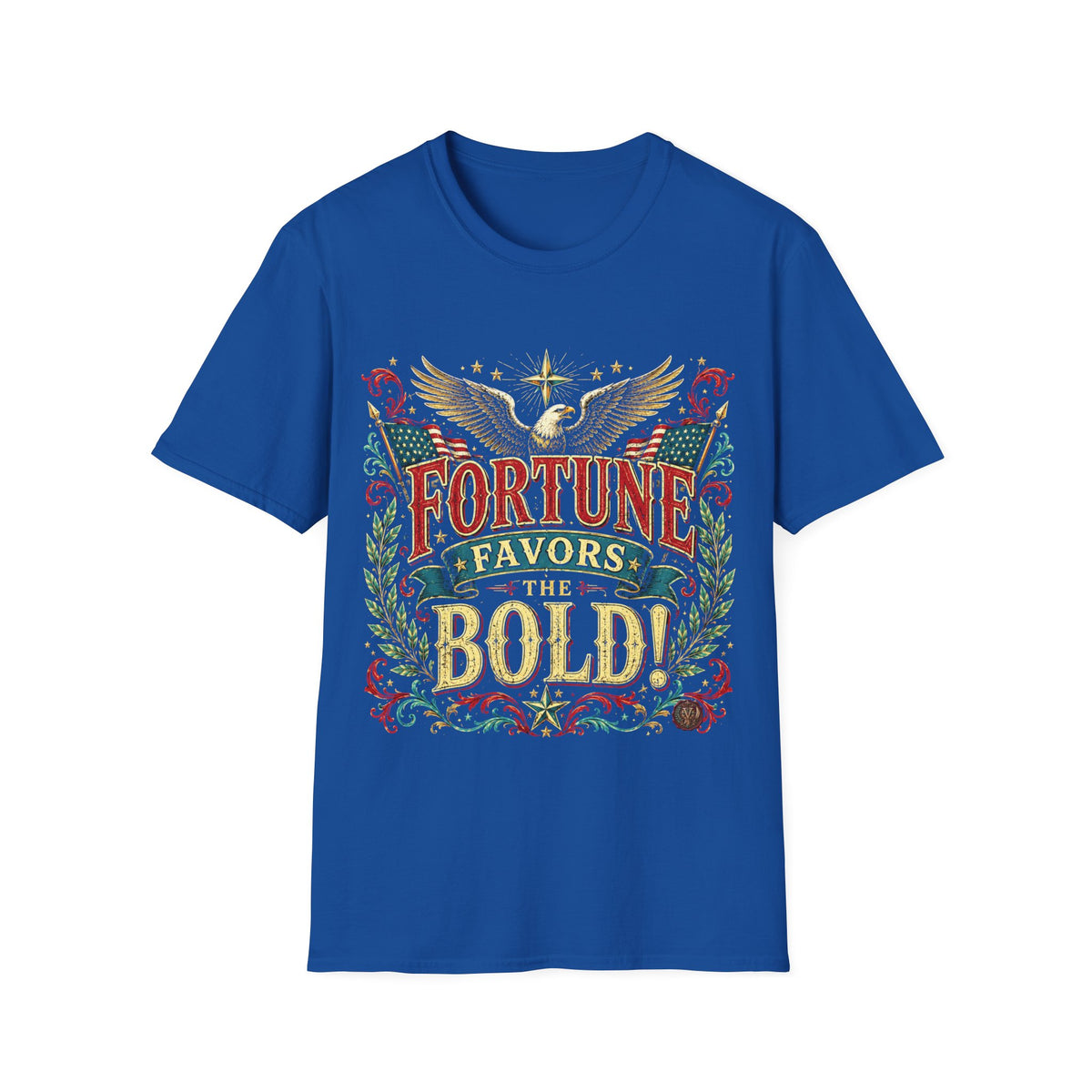 Fortune Favors the Bold T-Shirt — Vintage Eagle Graphic