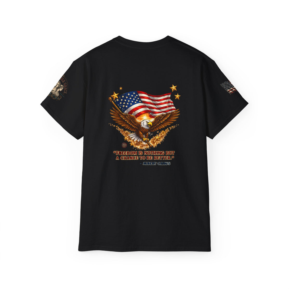 Unapologetically American Eagle Tee — '250 American' Patriotic Flag T‑Shirt