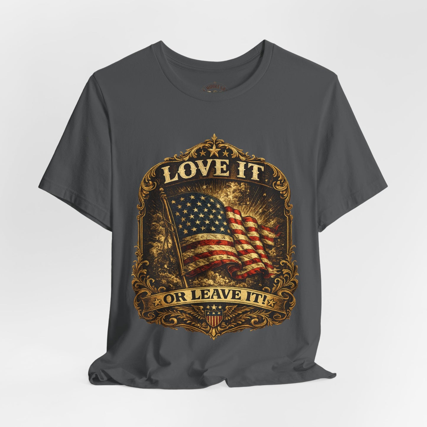 Patriotic Graphic Tee – Love It or Leave It | Vintage Style 100% Cotton T-Shirt