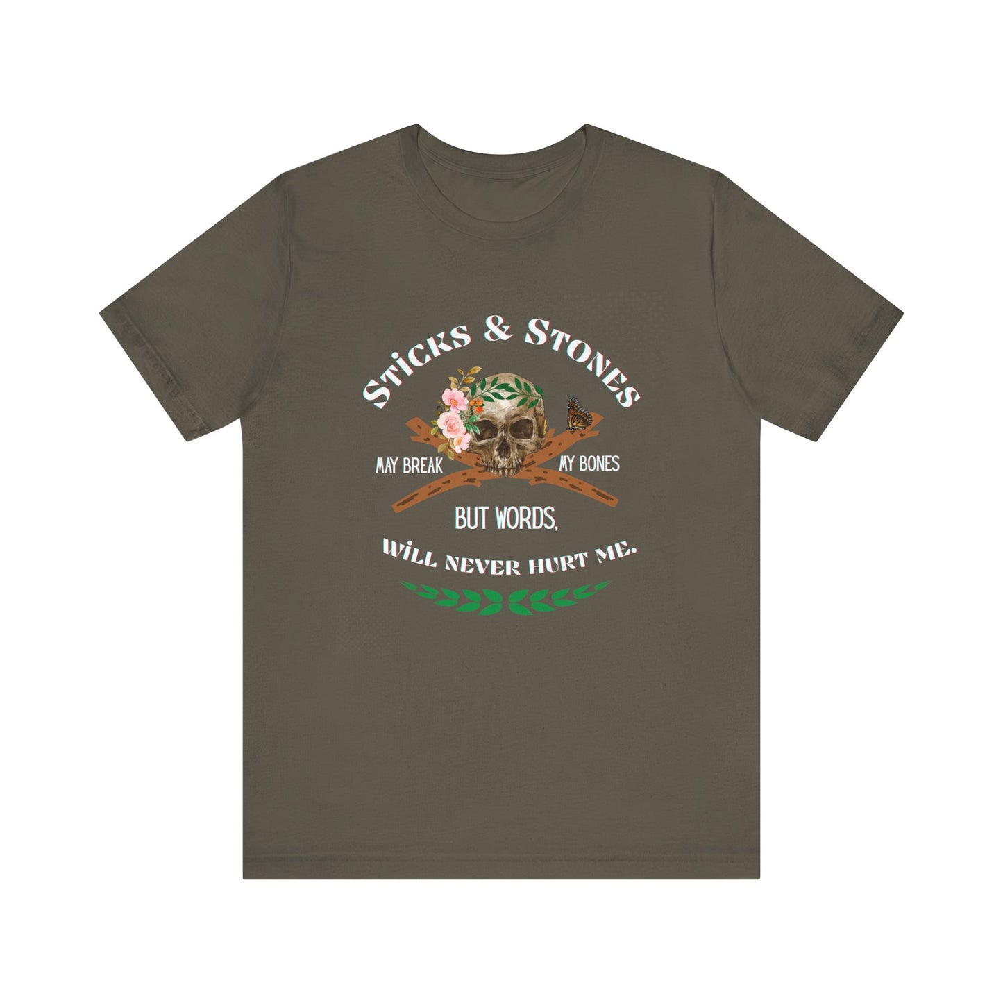 "Sticks and Stones" Classic Child's Poem 100% Cotton Tee