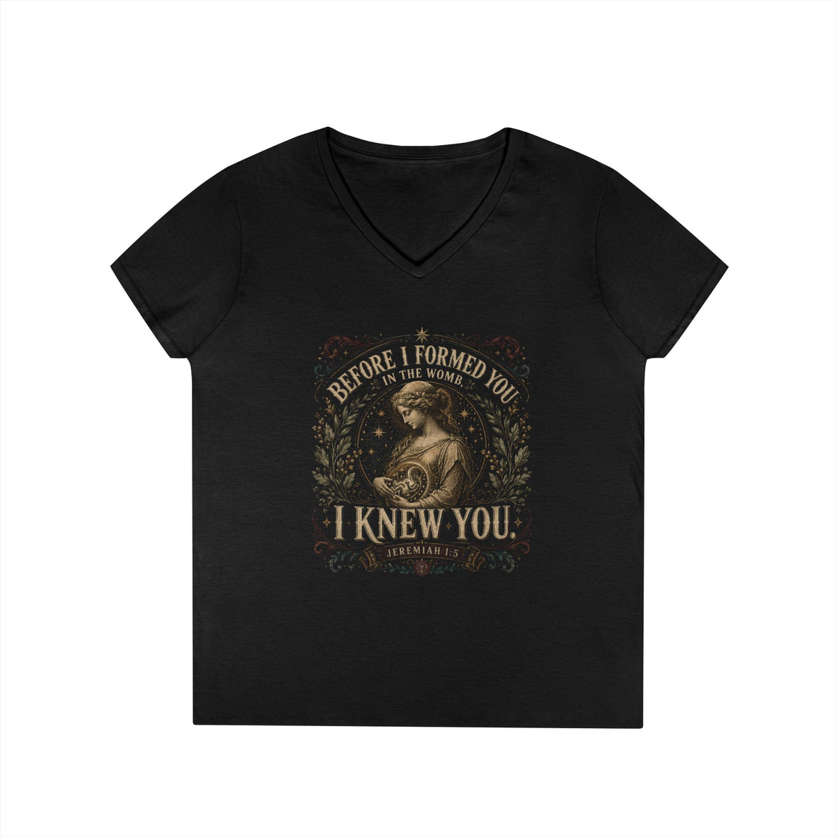 I Knew You V-Neck T-Shirt — Christian Faith Inspirational Tee
