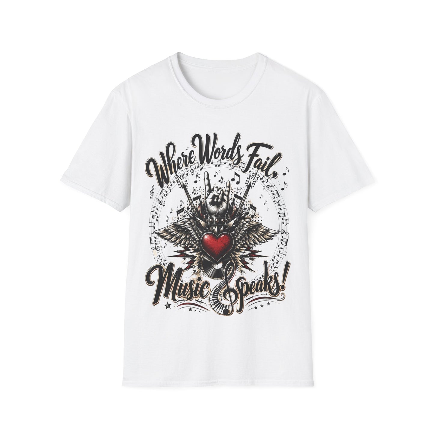 Where Words Fail Music Speaks T-Shirt