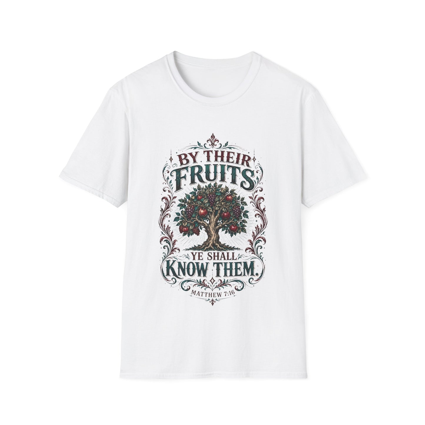 "By Their Fruits" Inspirational Graphic Tee (Matthew 7:16)