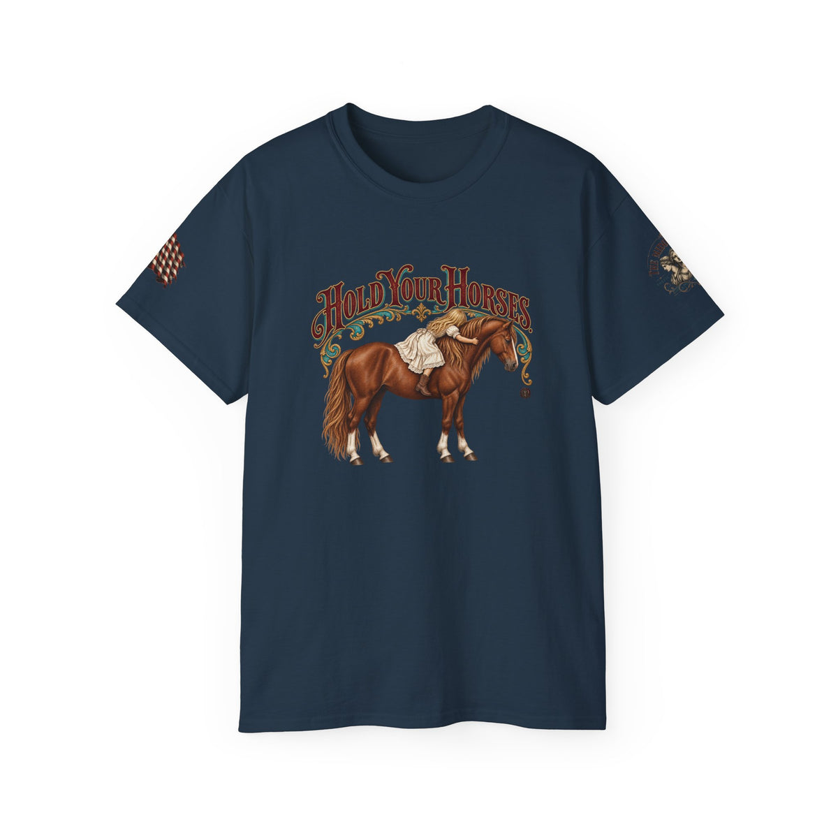 Hold Your Horses T-Shirt — Vintage Western Horse Graphic Tee