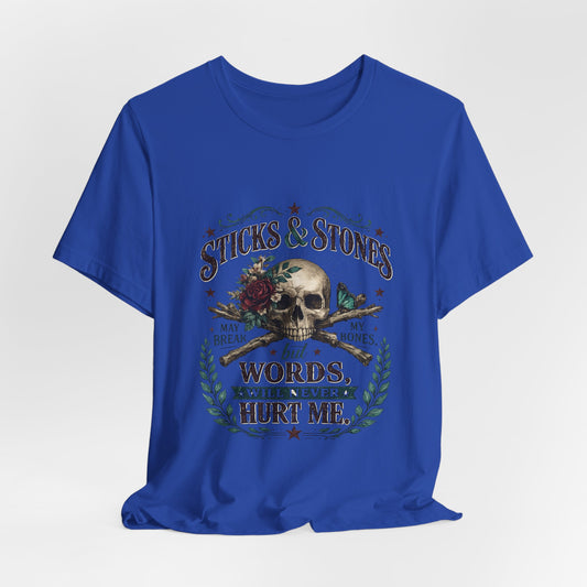 "Sticks and Stones" Classic Child's Poem 100% Cotton Tee