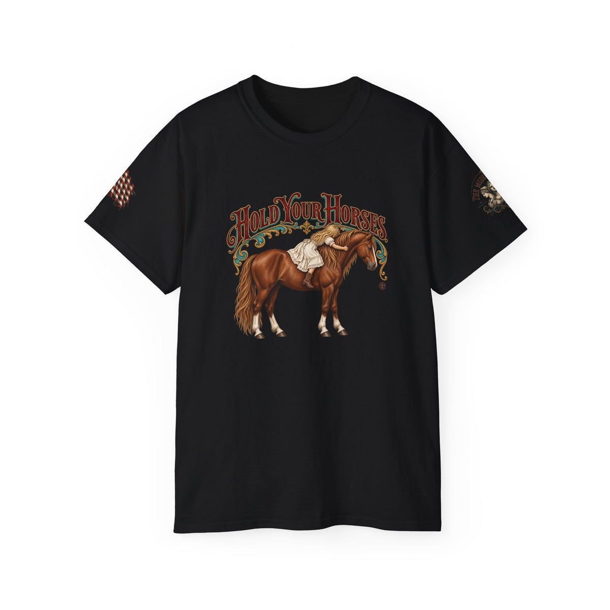 Hold Your Horses T-Shirt — Vintage Western Horse Graphic Tee