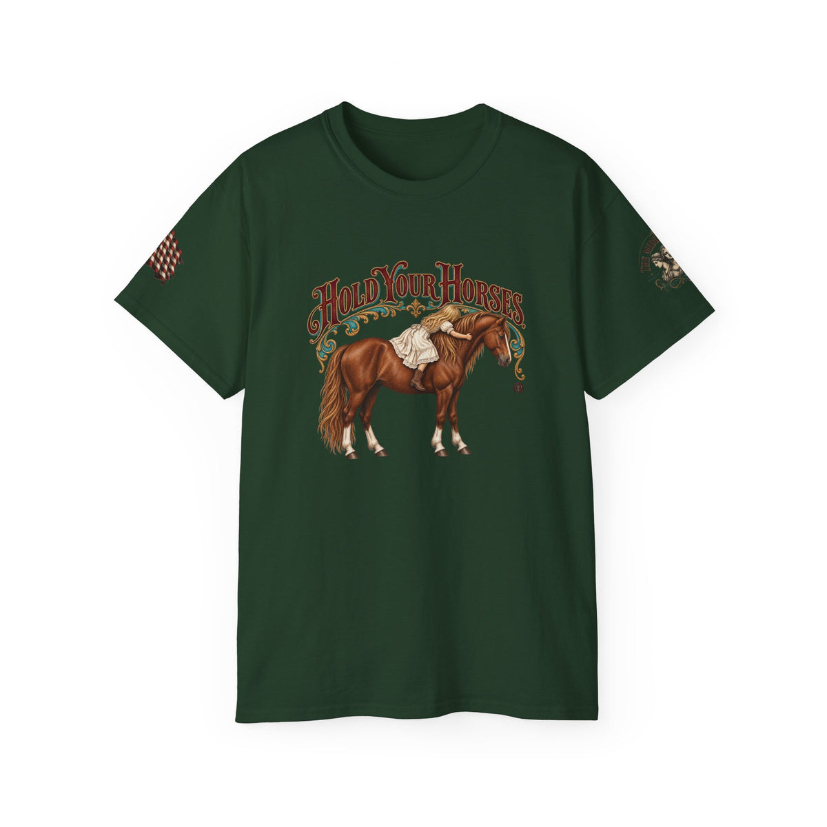 Hold Your Horses T-Shirt — Vintage Western Horse Graphic Tee