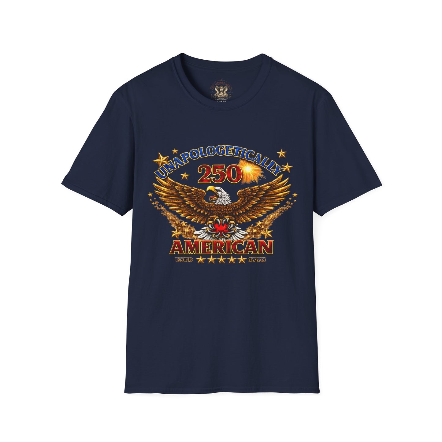 Patriotic Graphic Tee – Unapologetically American | Vintage Eagle 100% Cotton T-Shirt