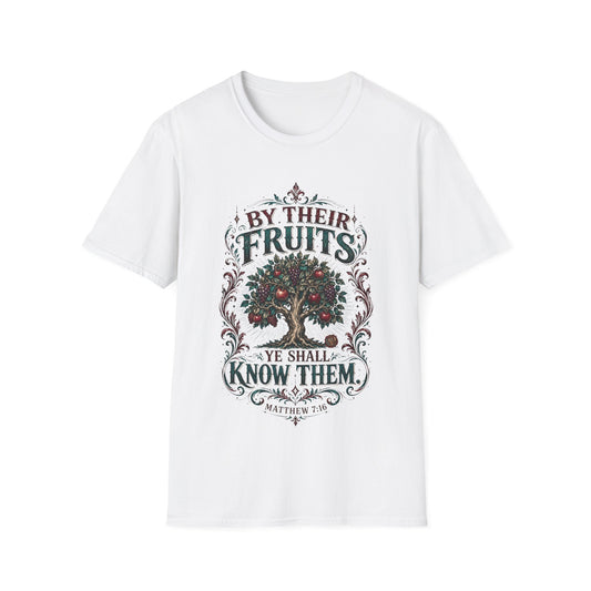 "By Their Fruits" Inspirational Graphic Tee (Matthew 7:16)