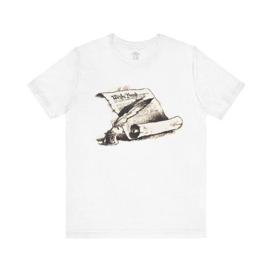 Vintage Constitution Benjamin franklin Quote Tee, Cotton Jersey T-Shirt