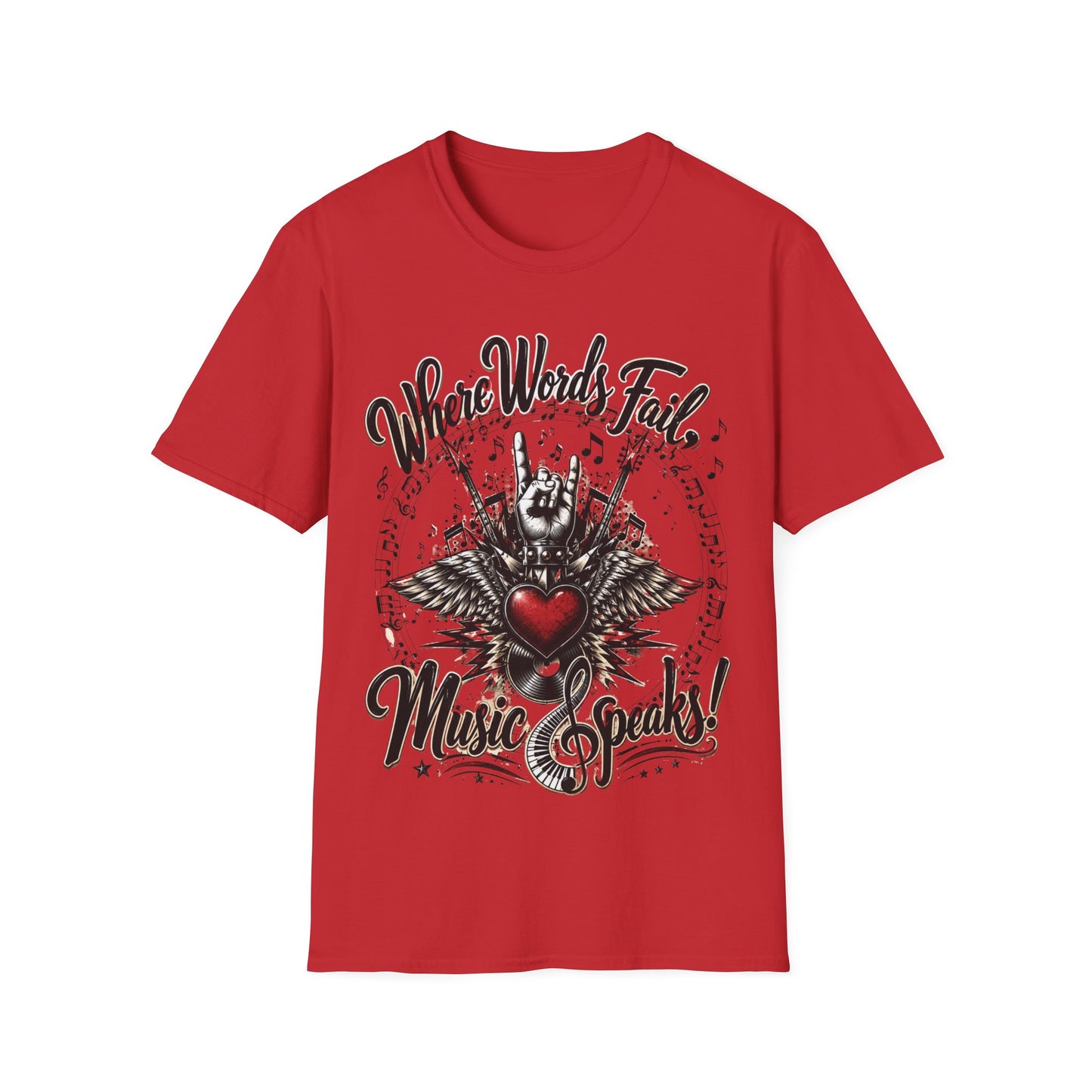 Where Words Fail Music Speaks T-Shirt