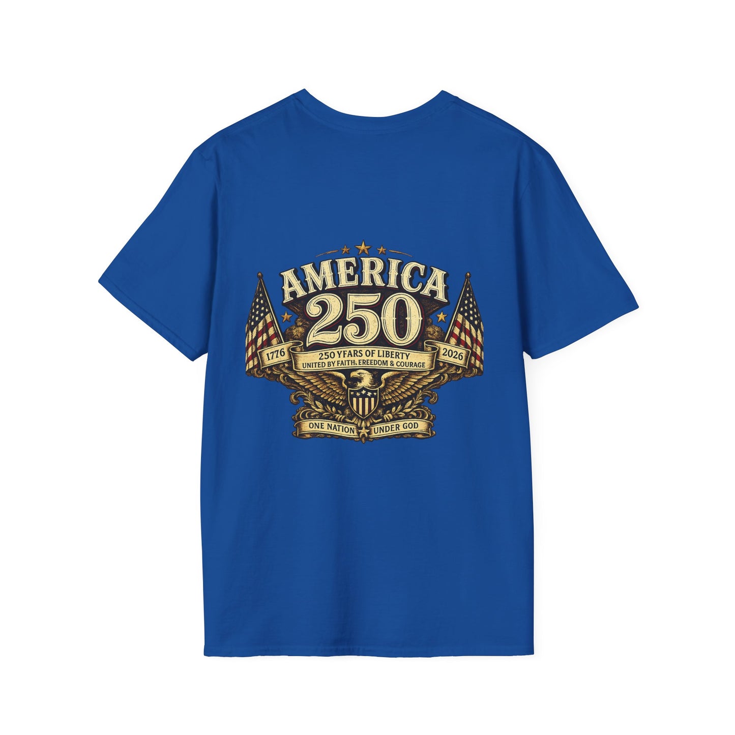Graphic Tee – America 250 Year of the Horse | Vintage Gold Lunar New Year 100% Cotton T-Shirt