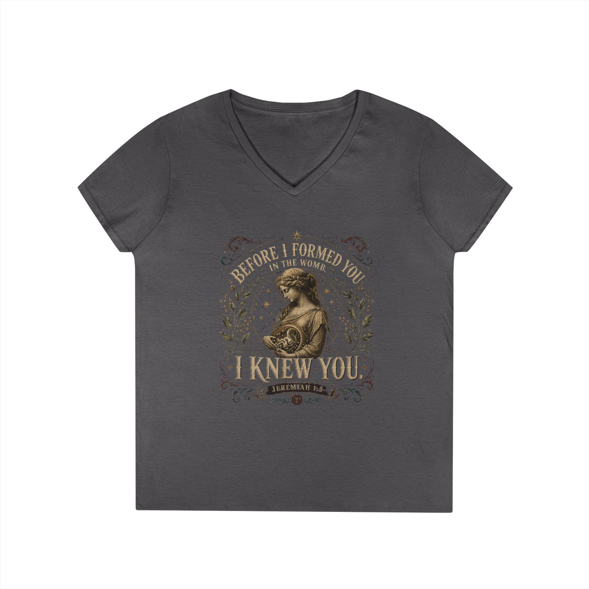 I Knew You V-Neck T-Shirt — Christian Faith Inspirational Tee