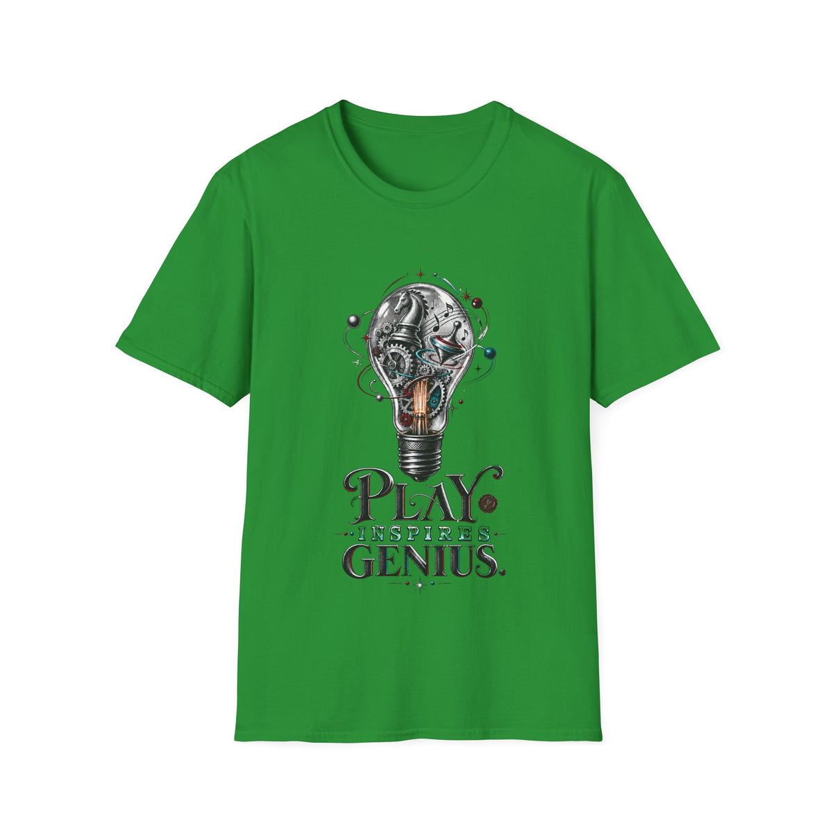 "Play Inspires Genius" Steampunk Lightbulb Graphic Tee