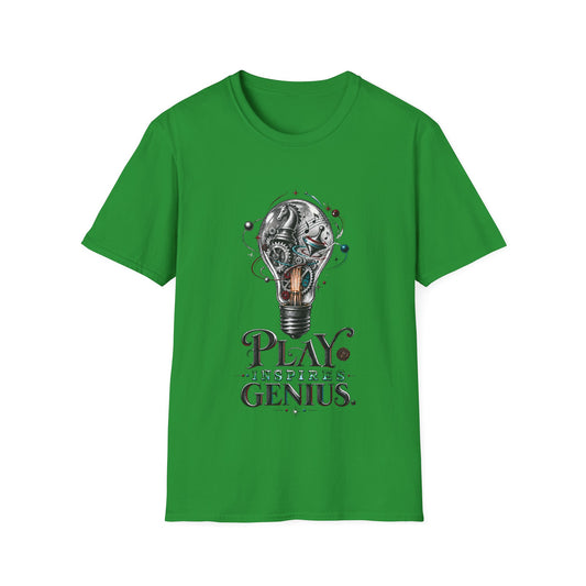 "Play Inspires Genius" Steampunk Lightbulb Graphic Tee