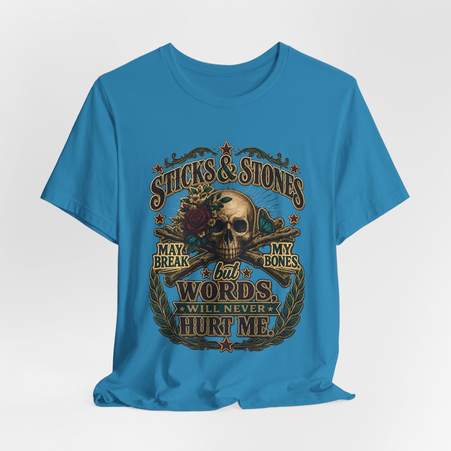 Graphic Tee – Sticks and Stones | Classic Children's Rhyme 100% Cotton T-Shirt