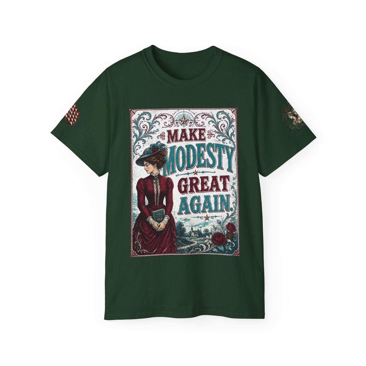 Make Modesty Great Again Vintage Tee — Victorian Feminine Graphic Tee