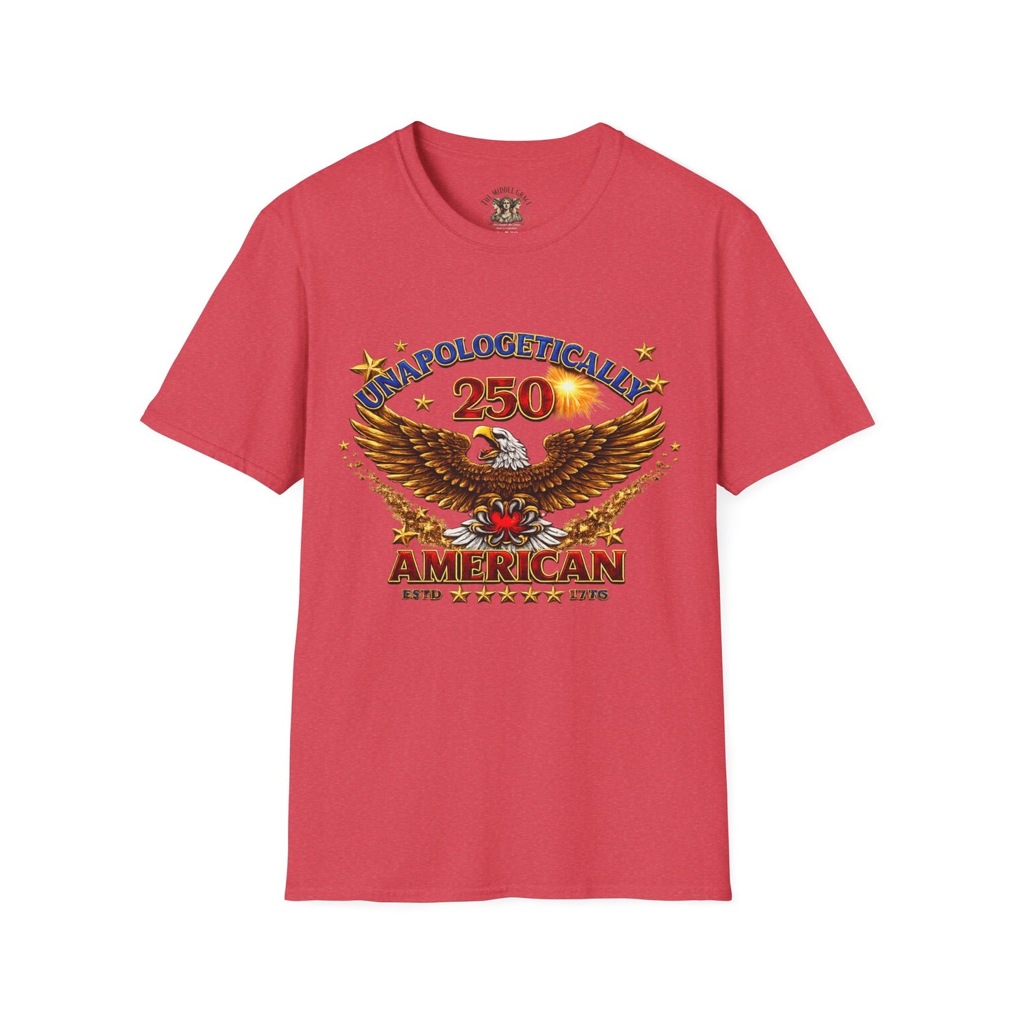 Patriotic Graphic Tee – Unapologetically American | Vintage Eagle 100% Cotton T-Shirt